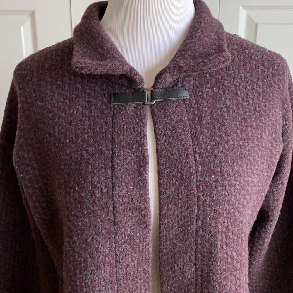Chiaramente Wool Blend Open Front Cardigan Size Small